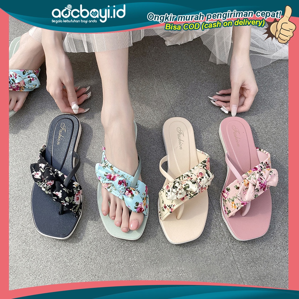 PROMO 10.10 PUNCAK ☀ACCBAYI☀ SF14 Sandal Wanita / Sandal Slop Wanita / Sandal Fashion Wanita Murah / Sandal Cewek