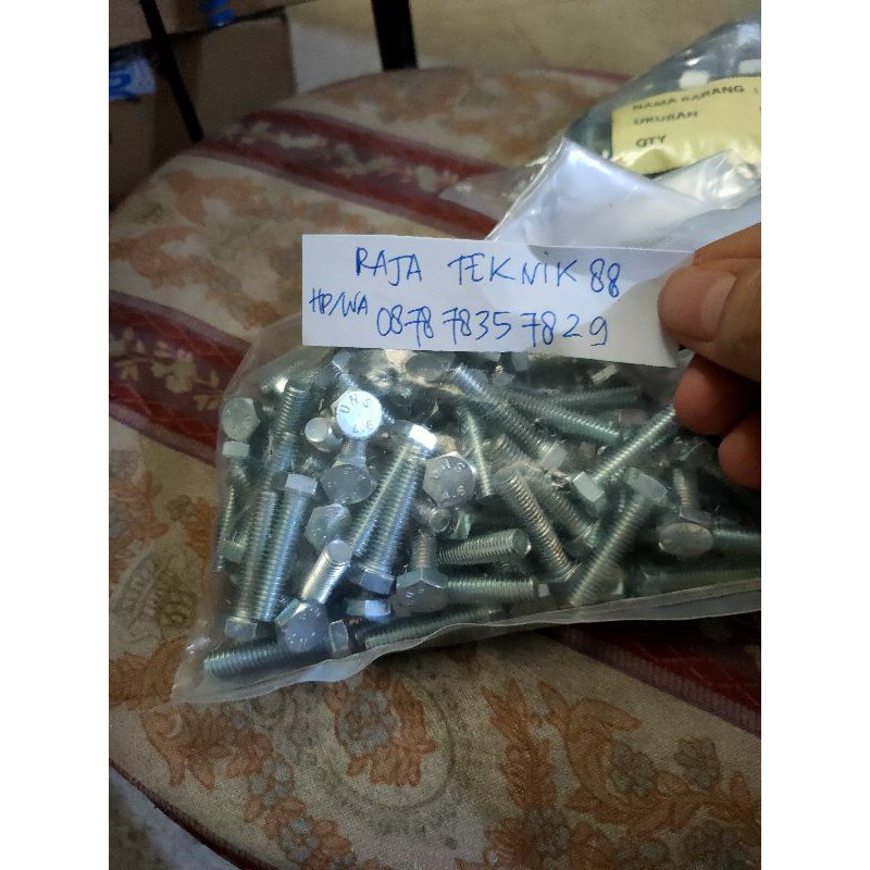 Baut kepala kunci M6x25mm / baut M86x25mm / baut M6x2,5cm