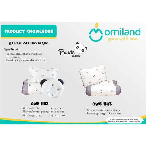 Omiland OWB1142 OWB1143 Set Bantal Guling Bayi Peang