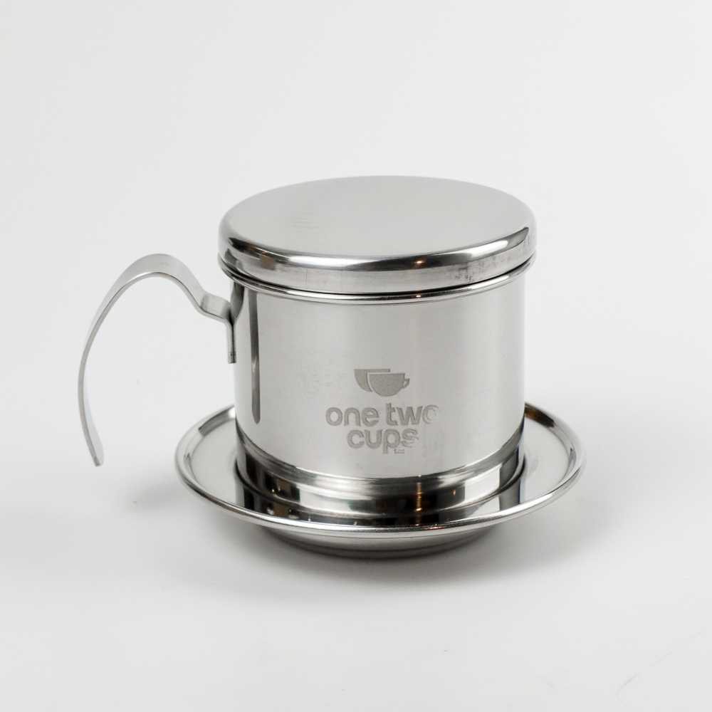 (100% BARANG ORI) One Two Cups Filter Saring Kopi Vietnamese Coffee Pot Stainless - LC2