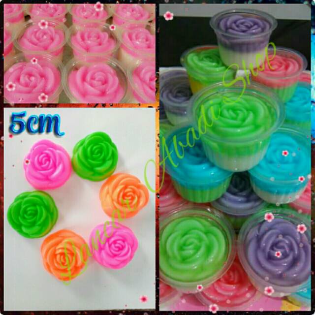 12Pcs Cetakan puding Kue Bolu Kukus Mawar kecil