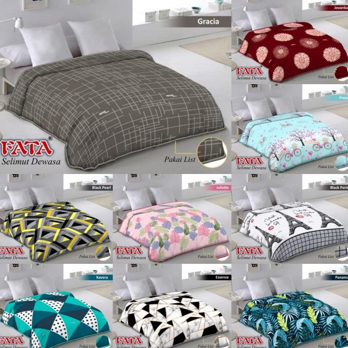 Selimut Bulu Dewasa Fata Halus Lembut ukuran 200 x 220 motif Minimalis Termurah