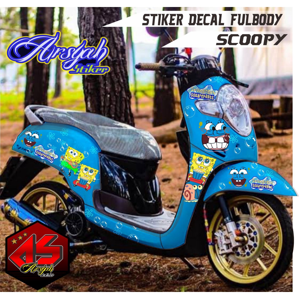 Decal scoopy Spongebob full body Full Blok Decal Scopy Dekal New Fi 2019 2020 2017 2018 2021 2022 20