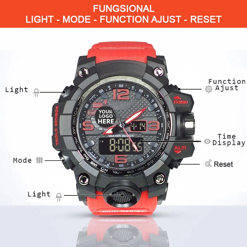 (Istimewa Bossque) Jam BANSER MERAH PUTIH DT Tali Kuning (Exclusive)
