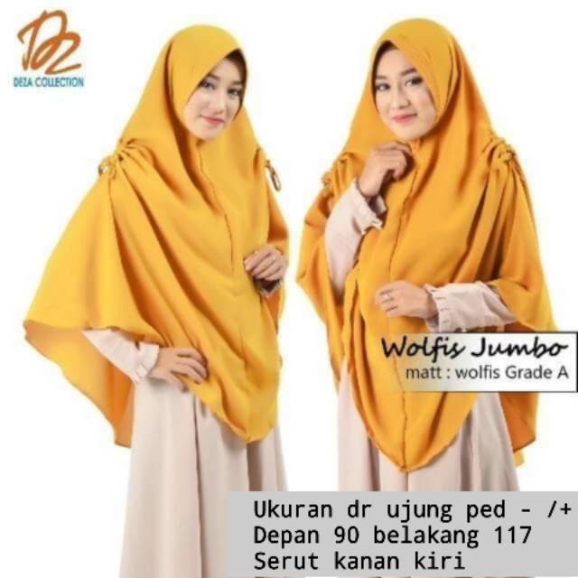 TERLARIS BERGO Wolfis serut jumbo / bergo wolfis jumbo