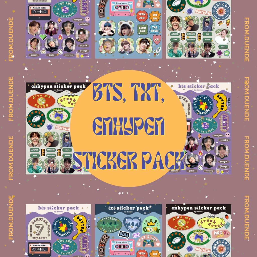 

BTS, TXT , ENHYPEN Sticker Pack | Duende