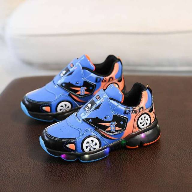  Sepatu  Anak  Lampu  LED Size 24 28 Gambar Mobil Shopee 