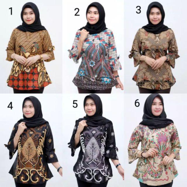 Terlaris Serut Genes Jelita Tunic Navbor Yelbor Whitbor Creambor Tunik Batik Modern Hrb0