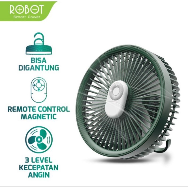 ROBOT USB Portable Mini Fan RT-BF16 4000 mAH Kipas Angin LED