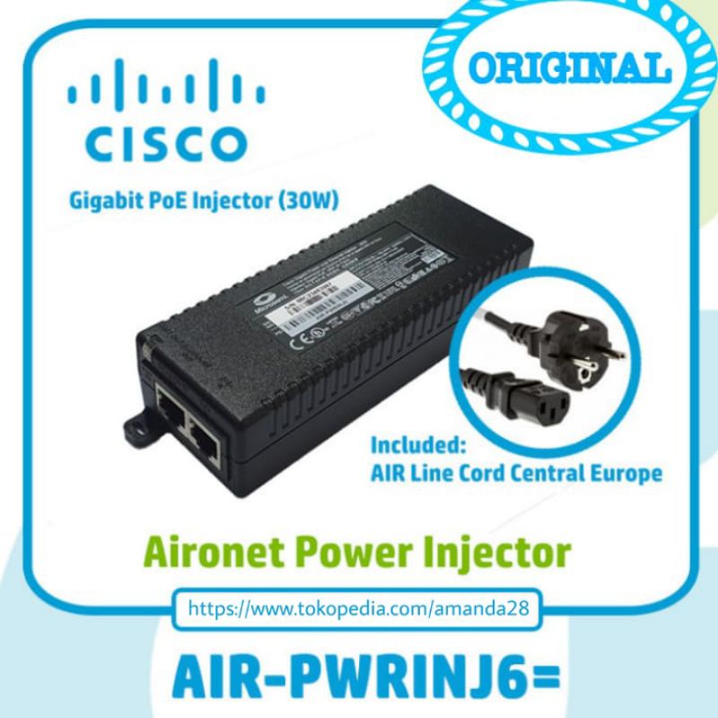 PoE Cisco PWRINJ6 Adaptor Cisco Aironet Gigabit