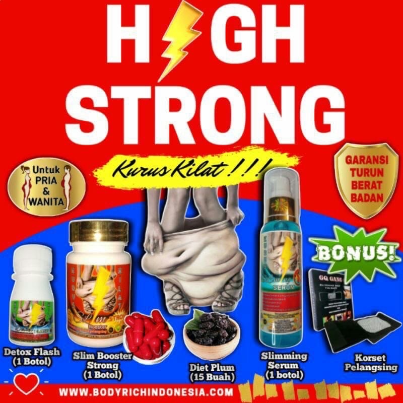 Paket HIGH STRONG KURUS KILAT Pelangsing Obat Diet Herbal Ampuh Penurun Berat Badan No Herballif