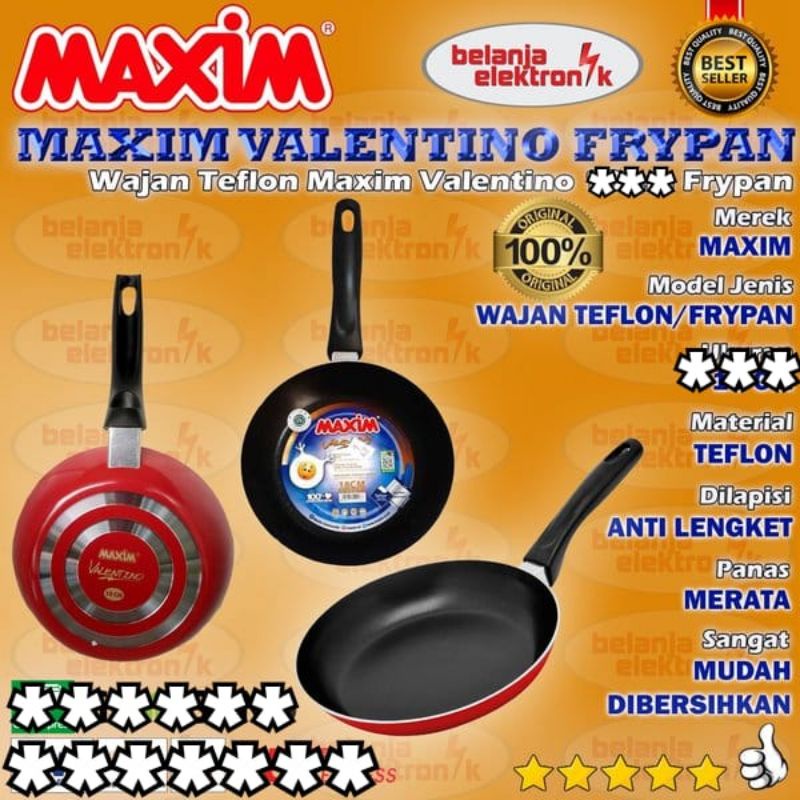 wajan Teflon maxim frypan ukuran 18