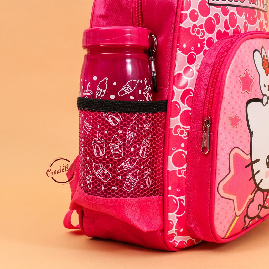 TAS RANSEL ANAK PAUD KANTONG BOTOL MINUM TAS RANSEL ANAK SEKOLAH KARAKTER UNICORN