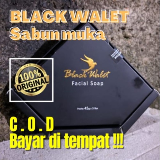 Sabun Black Walet Segi Tiga Asli - Black Wallet Facial Soap Original BPOM - Sabun Kecantikan Wajah