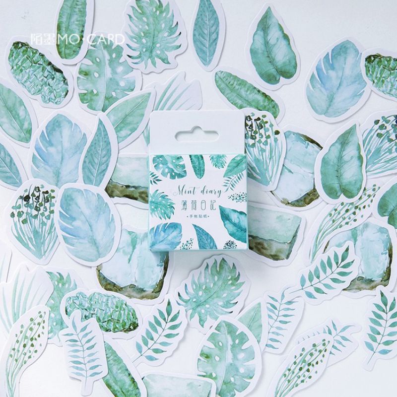 

Stiker Daun Stiker Tanaman Stiker Tumbuhan Sticker mint diary daun leaves leaf stiker lucu cute kawaii scrapbook kpop