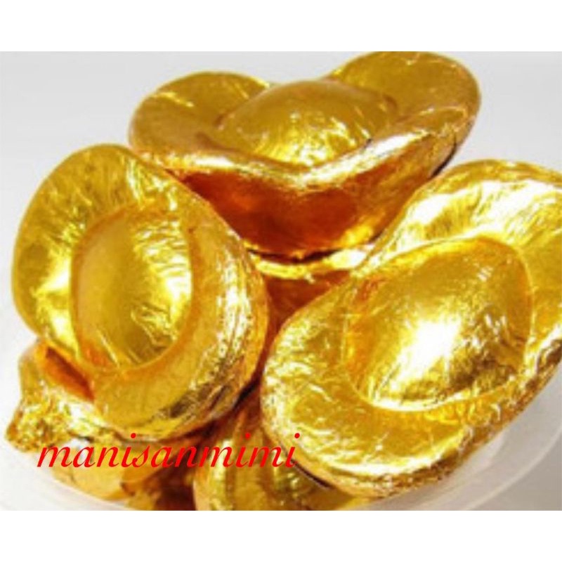 

coklat import bentuk koin telur dan kepingan emas