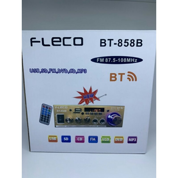 COD Power Amplifier/Power ampli Fleco BT-858B Amplie Bluetooth AC DC LEd