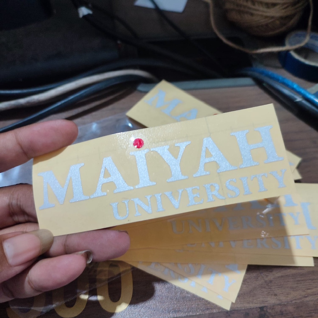 Stiker maiyah university cutting murah tanpa minimal pembelian
