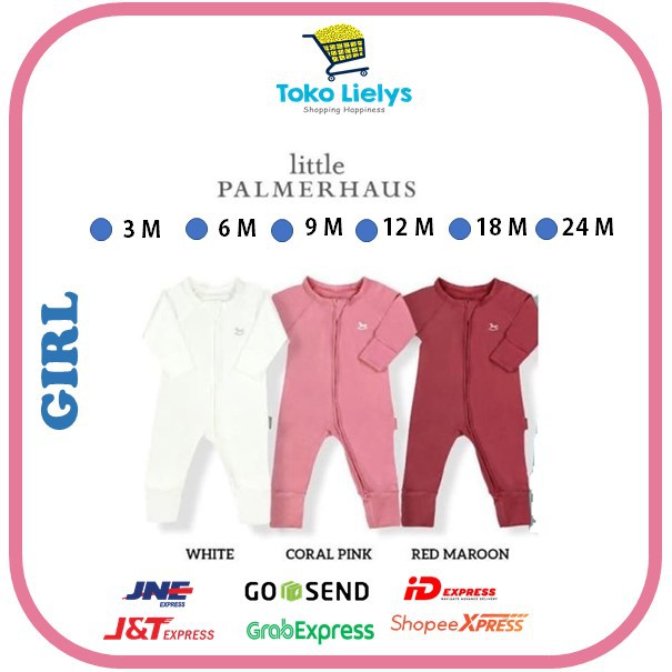 LITTLE PALMERHAUS BABY SLEEPSUIT BAJU TIDUR - GIRL