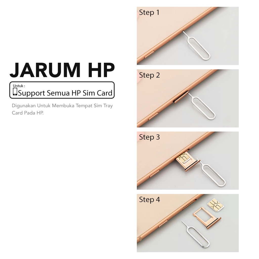 COD serba 1000 Pin Tusukan Sim Card/Jarum Hp /Pembuka Sim Card Memory Card Ejector/Pin Ejector