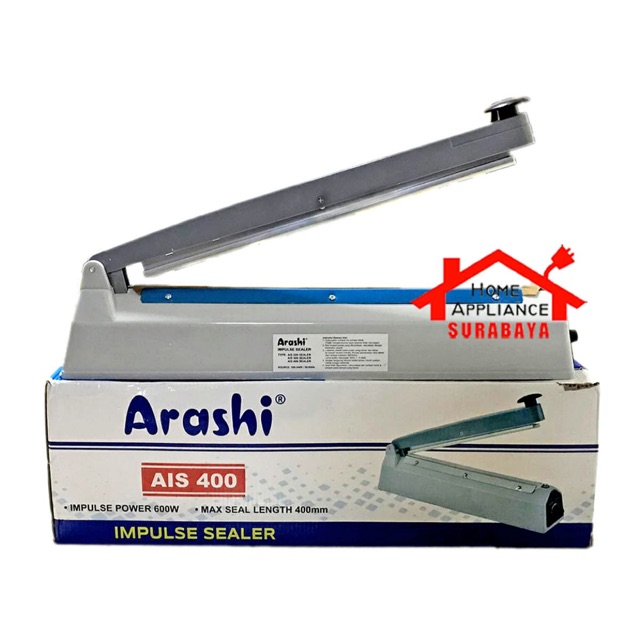 Alat Mesin Press Perekat Plastik Impulse Sealer 40 CM Arashi AIS 400 / HYPERLITE TIS-402