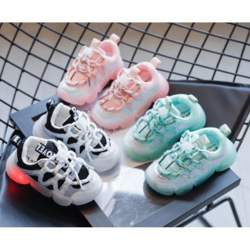 sepatu led anak cewek cowok import murah sepatu sneakers sports anak branded