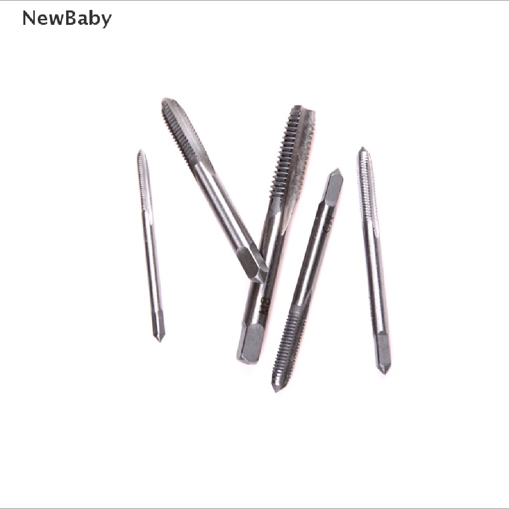 5pcs / Set Alat tapping Tangan Lurus Flute M3 M4 M5 M6 M8 3mm - 8mm