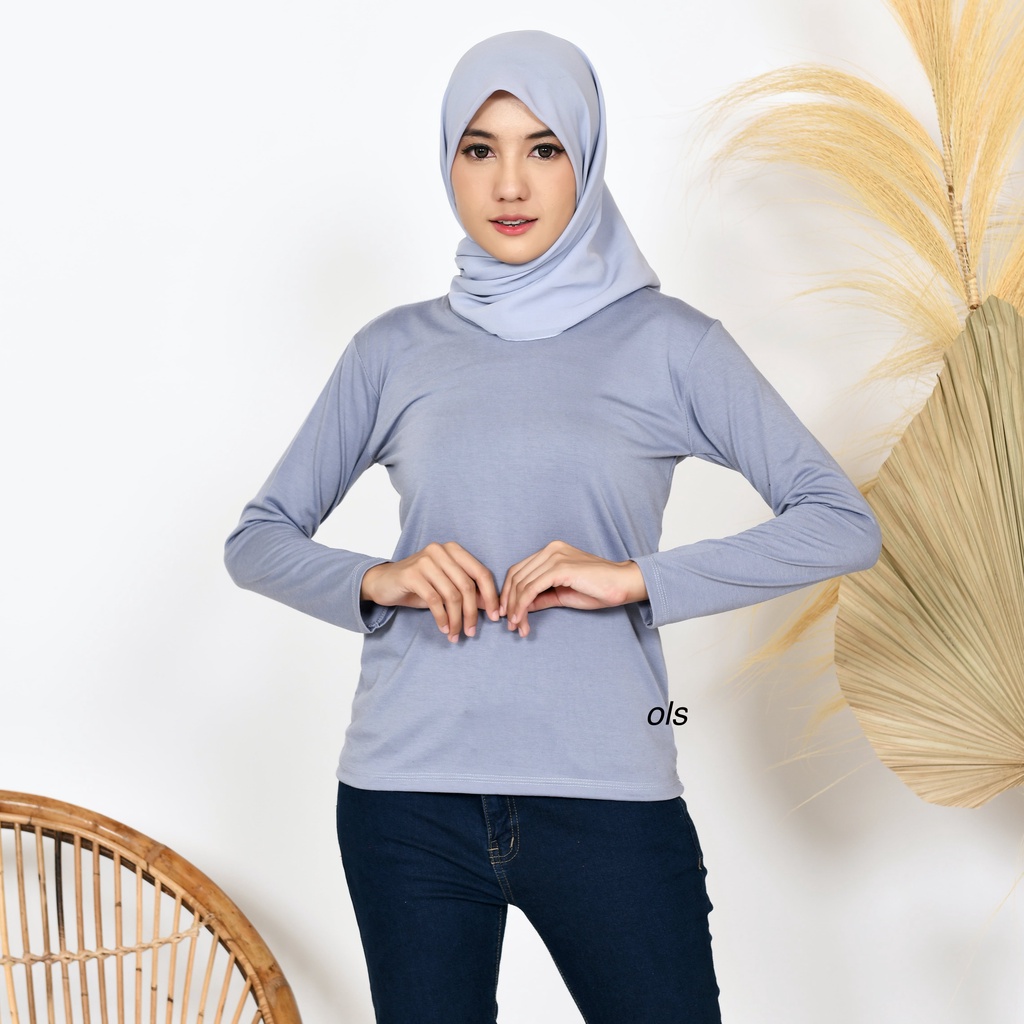 o-neck lengan panjang wanita