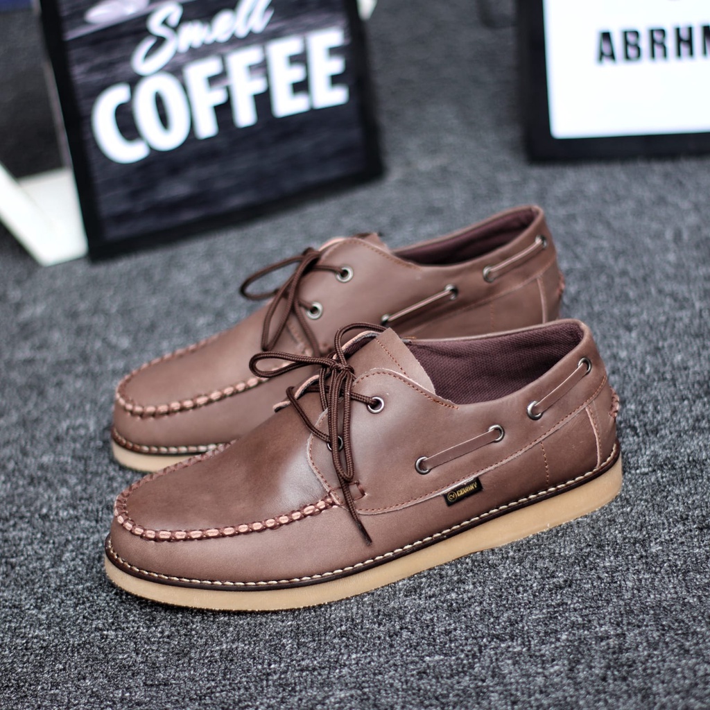 Abra - Davis Sepatu Kulit Asli Pria Formal Casual Ukuran Besar Big Size 38 - 46