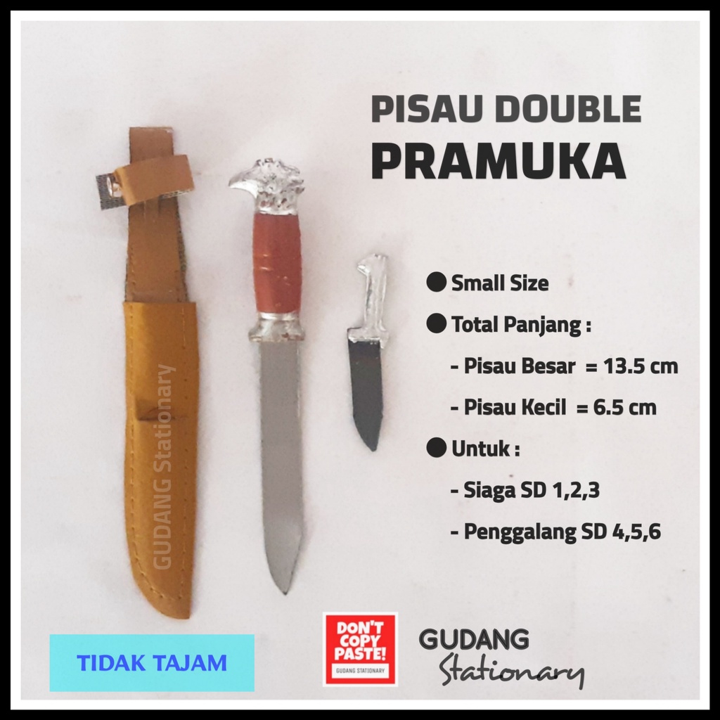 Pisau Belati Double Kecil Pramuka [ 1 piece ]