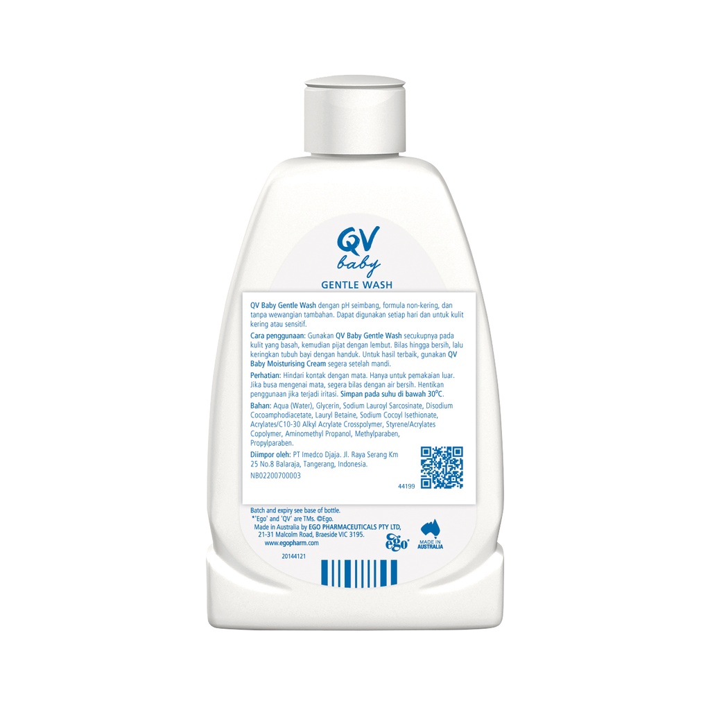 QV BABY GENTLE WASH 250GR 250 GR EGO BPOM