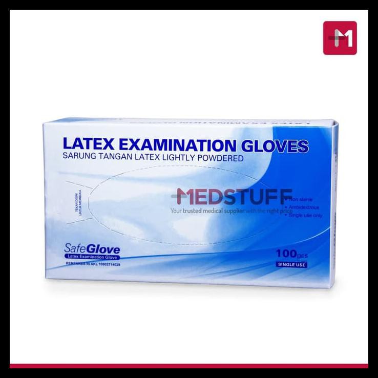 SARUNG TANGAN LATEX HANDSCOON GLOVES SAFEGLOVE - SIZE S