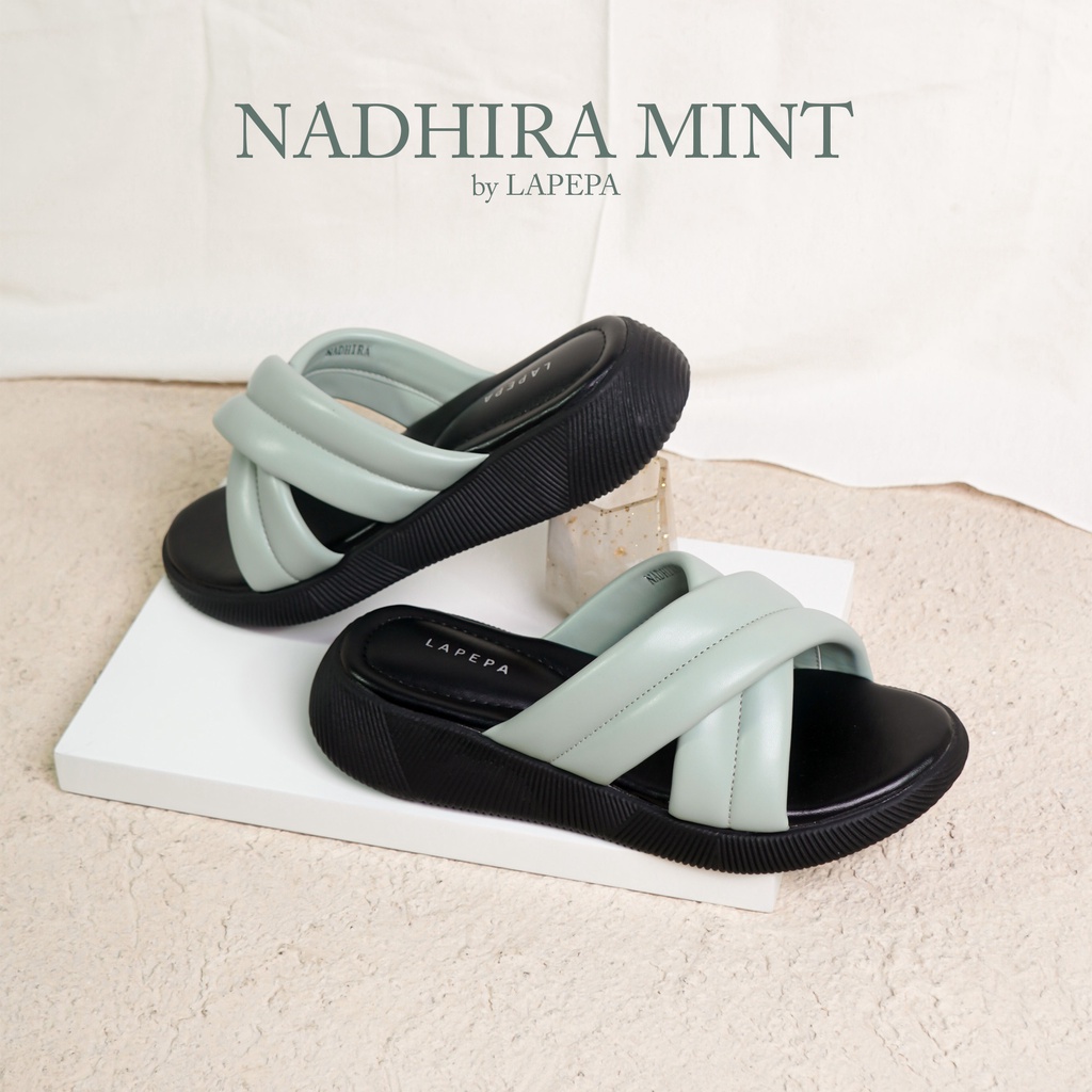 AVLINSTORE - tipe NADHIRA Sandal Wanita Platform Sandal Tinggi Kekinian Anti Selip Model Silang Dua