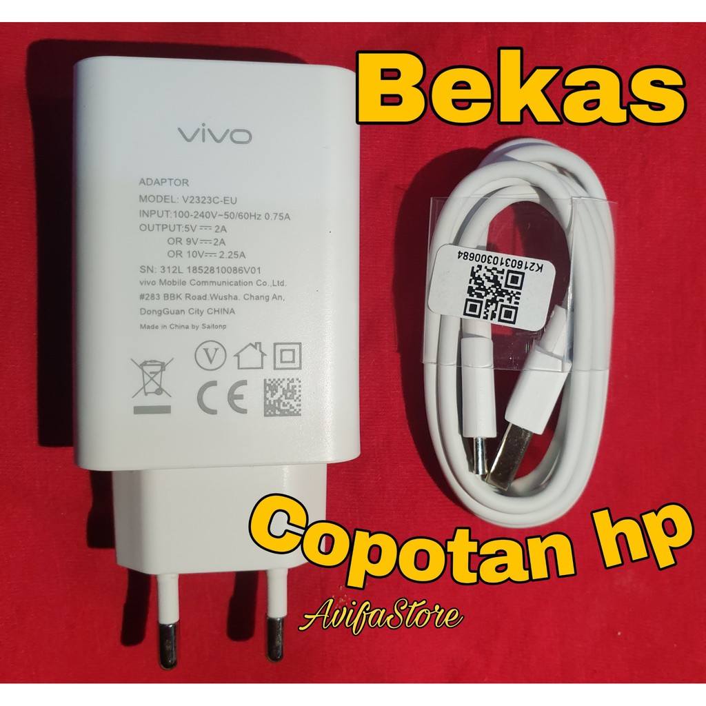 Charger Vivo Fast Charging 18Wat S1 S1Pro V11 V11Pro V15 V15Pro Y17 Y19 Z1Pro X27 Bawaan Ori