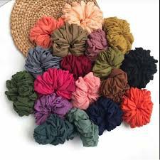 Scrunchie ikat rambut cepol / Scrunchie Star / Scrunchie Fleece Ikat Rambut Jilbab best seller CBKS LC