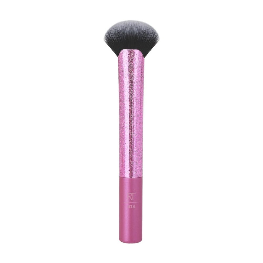 Jual Real Techniques 1986 Pretty Pink Contour Fan Brush Shopee Indonesia