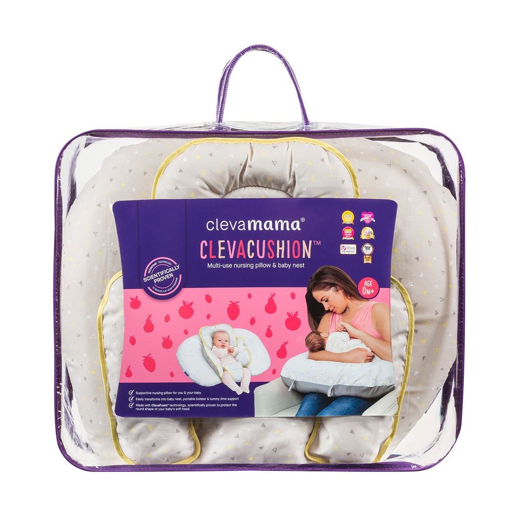 Clevamama Baby Clevacushion 10 in 1 Bantal Menyusui /Alas Stroller / Carseat / Bouncer