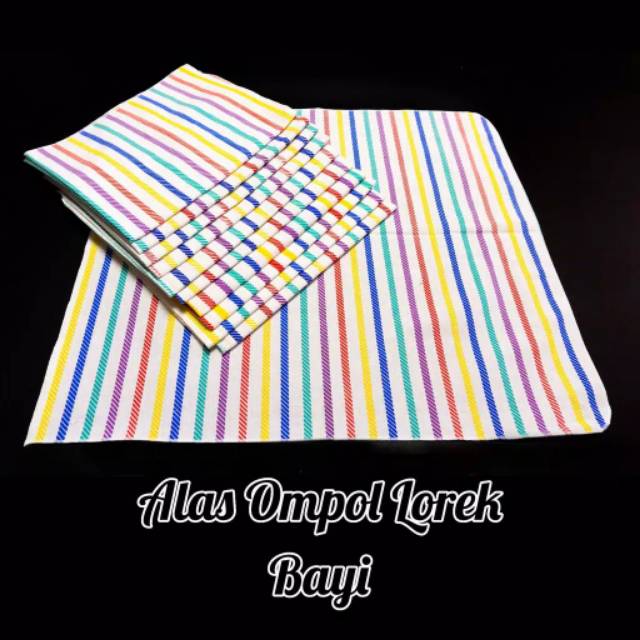 K-SP (1 pcs) ALAS OMPOL LOREK Bayi Katun Ukuran 50x40 Lembut Cepat Serap lapik Ompol