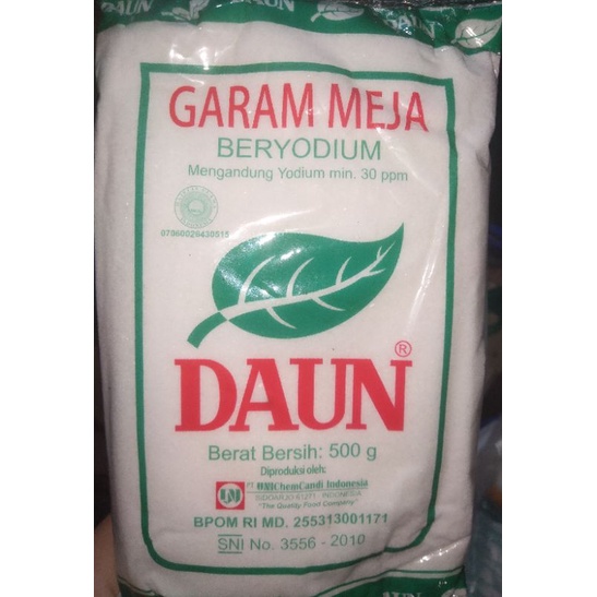 

Garam Meja Cap Daun (500gr) / (250gr)