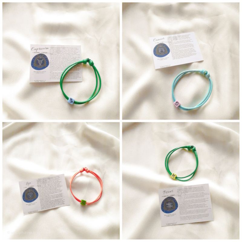 GELANG ZODIAC FULL COLOR | SUDAH TERMASUK PACKAGING | GELANG KADO ZODIAK