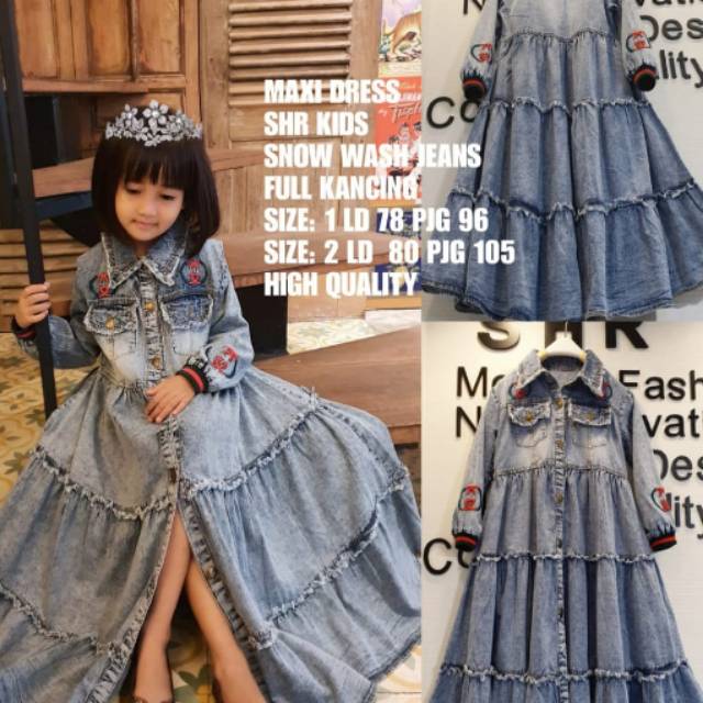 Gamis jeans shr kids