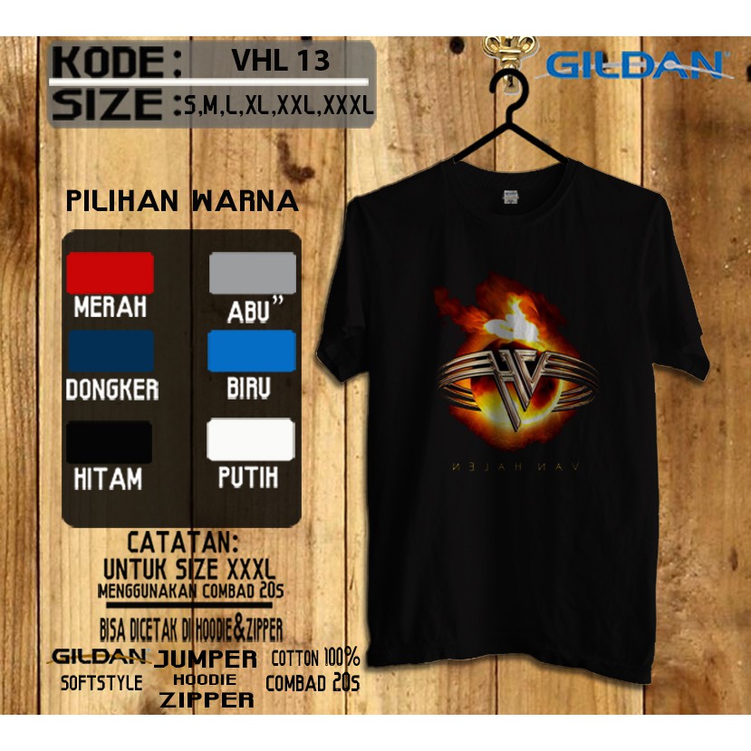 Kaos van halen band original gildan softstyle vhl13