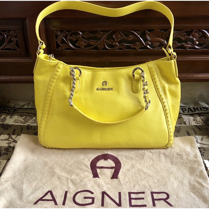tas aigner original second preloved branded bekas kulit asli like new