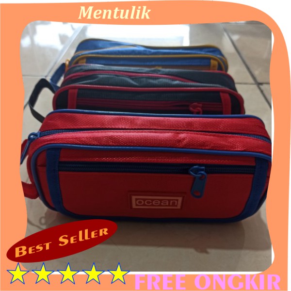

TERLARIS !!! kotak pensil tempat pensil 2 seleting resleting