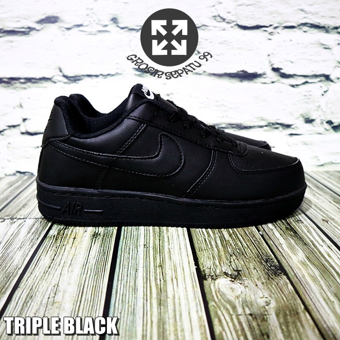 PGS PREMIUM SEPATU SNEAKERS NIKE AIR FORCE 1 ONE TRIPLE