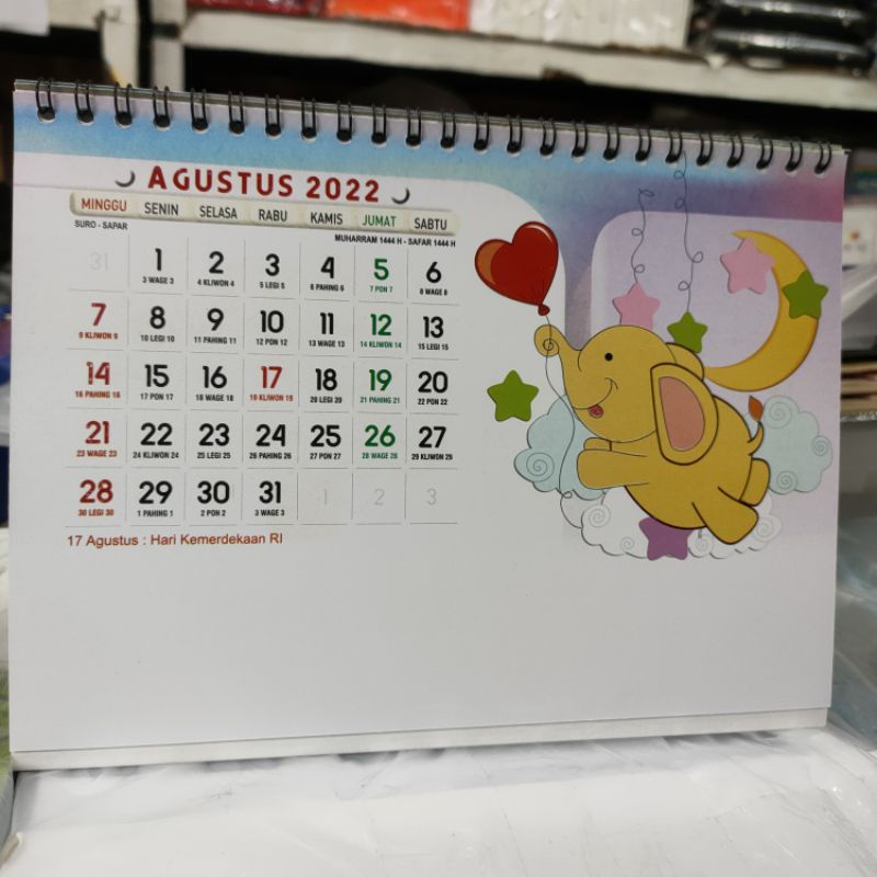 

kalender meja cartoon 2022