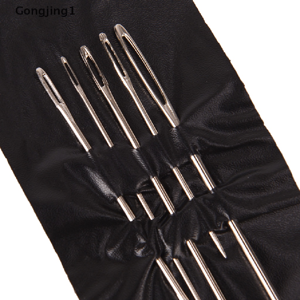 Gongjing1 1 Set / 55PCs Jarum Jahit Bahan Stainless Steel Untuk Kerajinan Tangan DIY