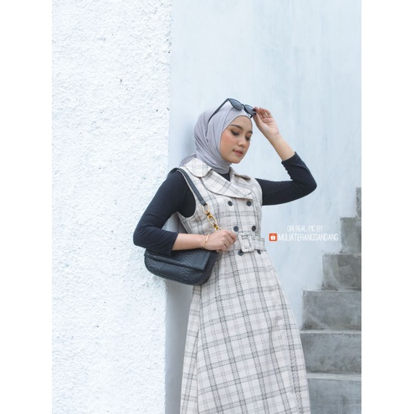 [SOMILA.ID] LONG VEST LINEN KOTAK