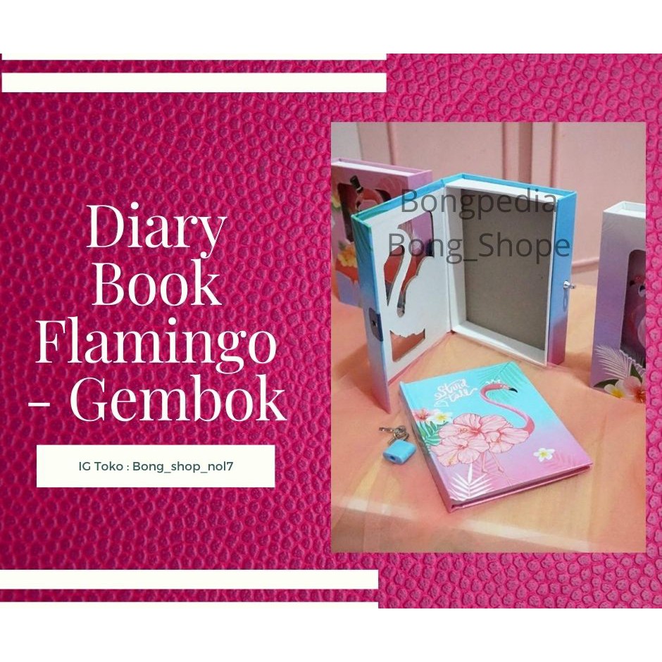 

Diary Book Flamingo|Buku Harian Dengan Pengaman Gembok|Flamingo