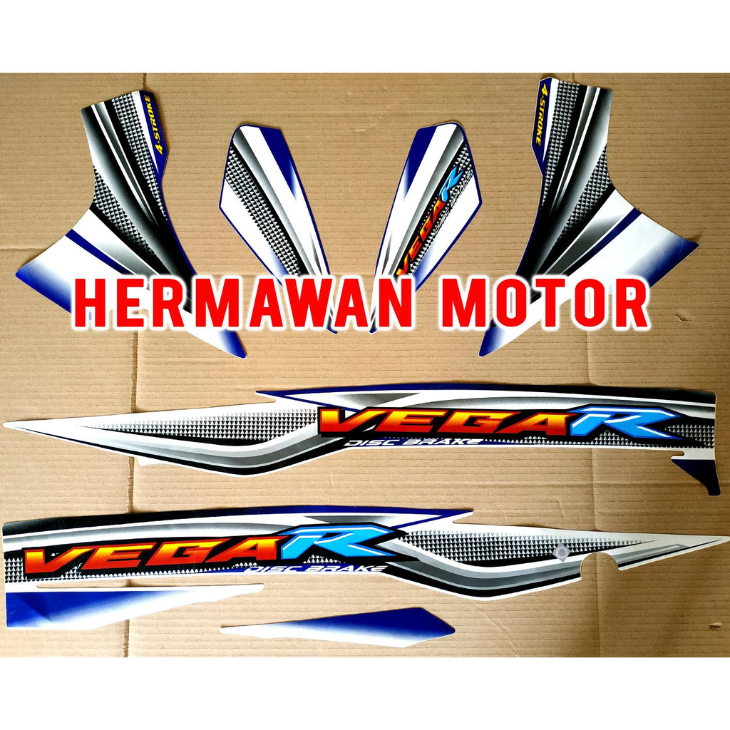 Yamaha Vega R Lama-striping-stiker Yamah Vega R lama warna biru putih